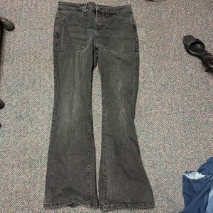 Cotton On Black Stretch Bootleg Flare Jeans